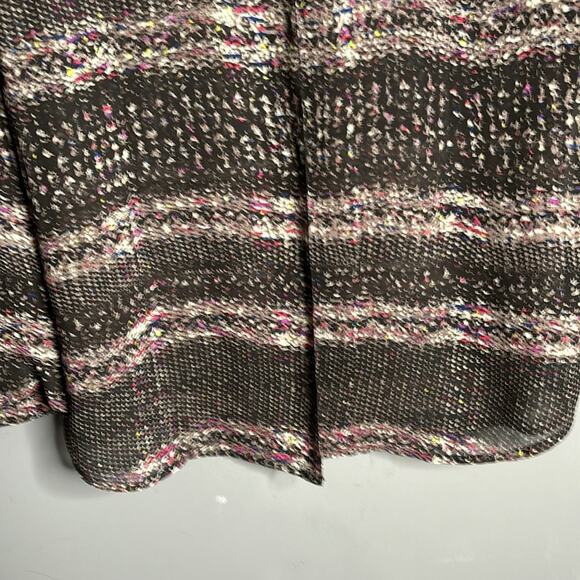 Cabi Black and Pink Semi Sheer Long Sleeve Button Front Blouse Size Large - Picture 3 of 9